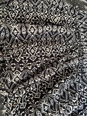 eye candy Black and White Geometric Mini Skirt with shorts